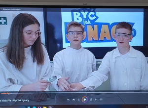Koło naukowe klasy Va „Sowa z kokardą” w programie „Być jak Ignacy”